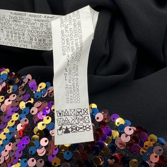 Zara Timeless Sexy Sequin Mini Evening Party Dress Spaghetti Strap - Picture 5 of 7